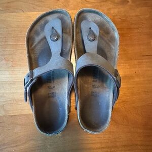 Birkenstock Dark Brown Leather Sandals